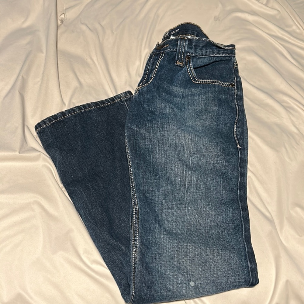 low rise boot cut jeans